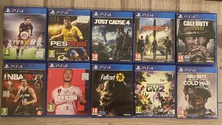 Pack 10 Juegos PS4: FIFA, PES, NBA 2K17, Fallout,