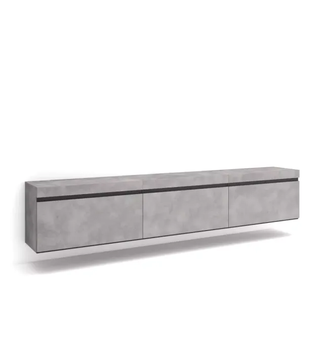 Mueble de TV suspendido efecto cemento