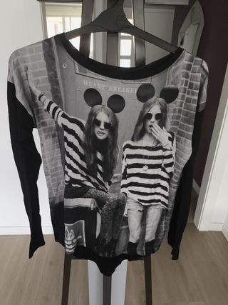 Camiseta manga larga con estampado óptico