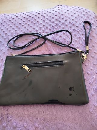 Bolso Negro Herbosa 27x16cm Mano/Hombro