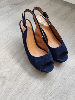 Zapatos Gadea Azul Abiertos