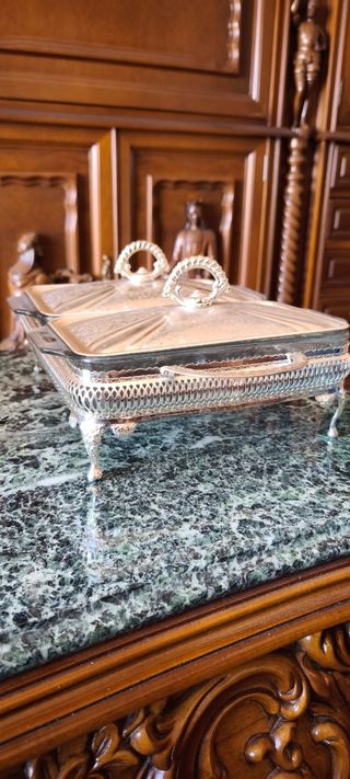 Fuentes cristal con tapa metálica