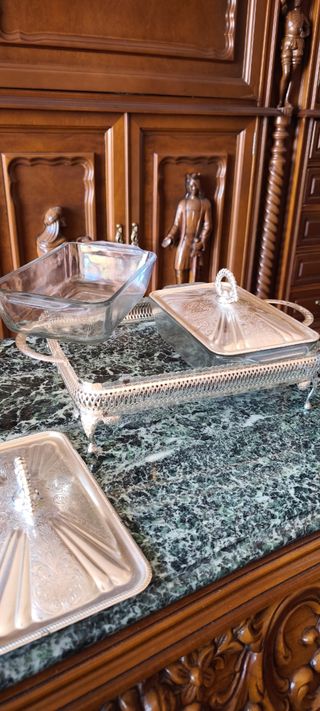 Fuentes cristal con tapa metálica