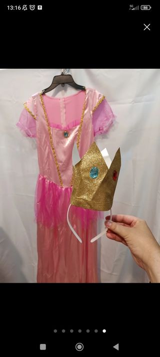 Disfraz Princesa Peach Talla Única