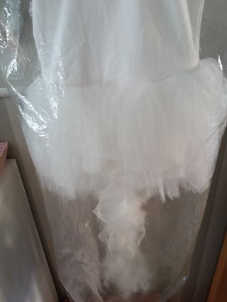 Vestido niña 5-6 años de danza blanco y rosa