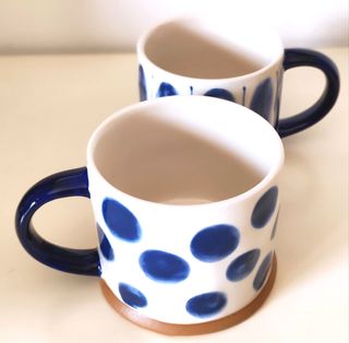 Coppia Mug Bloomingville Blu e Bianco