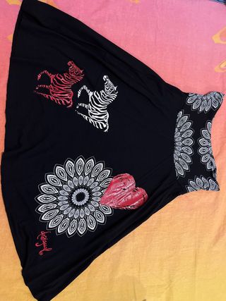 Falda Desigual Negra Talla XS