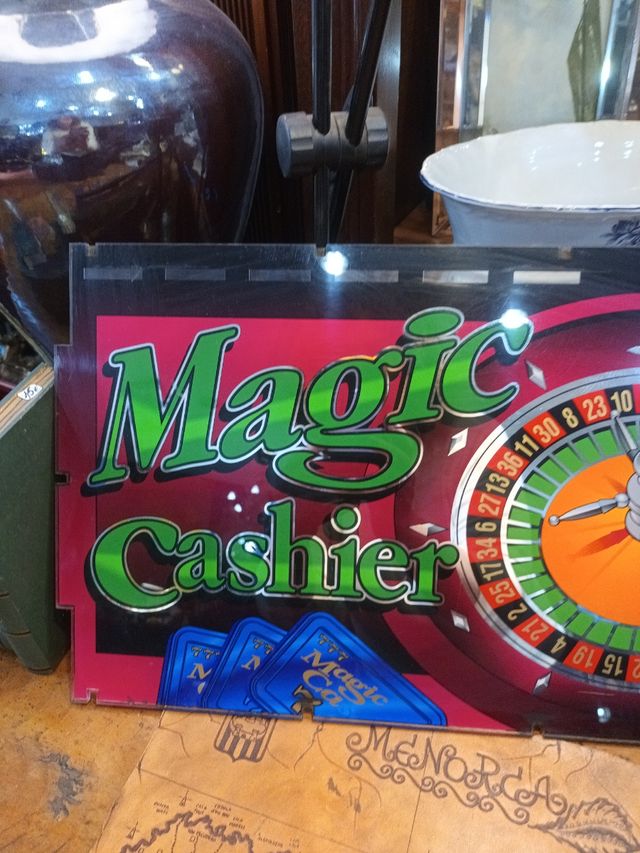 Cartel Casino Magic Cashier Decoración