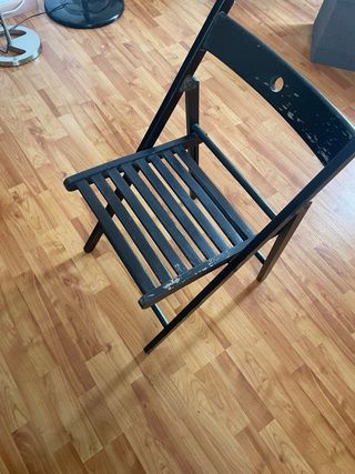 2 Sillas de Jardín IKEA Madera Negras