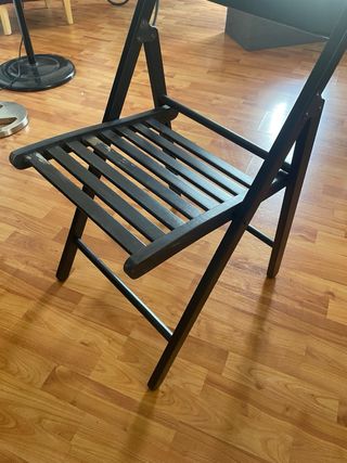 2 Sillas de Jardín IKEA Madera Negras