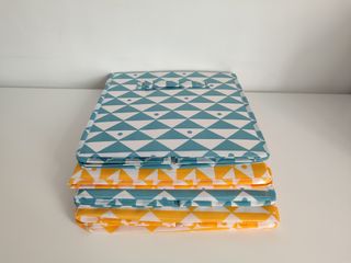 4 Cajas Almacenaje IKEA Kallax Azul/Amarillo