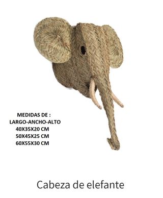 Cabeza de búfalo de esparto