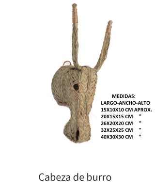 Cabeza de búfalo de esparto