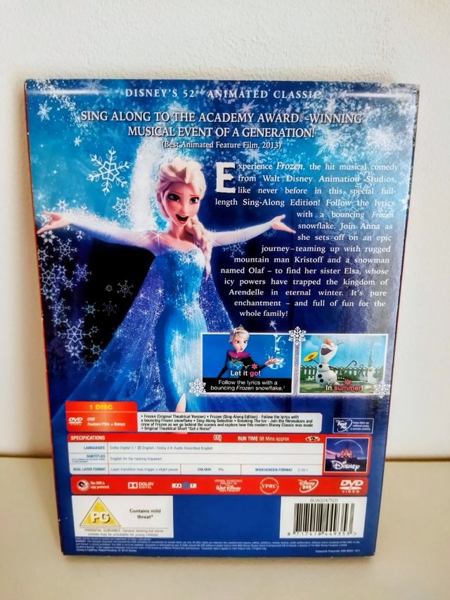 DVD Frozen Sing Along + muñecas Elsa y Ana