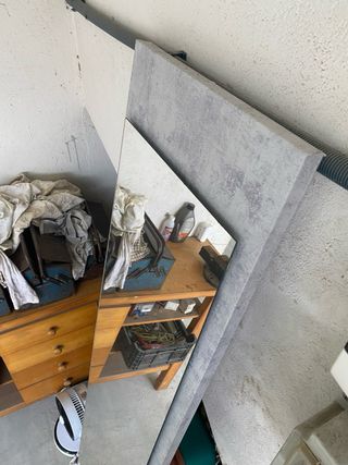 Espejo de cuerpo entero gris con luces led