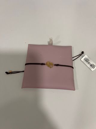 Pulsera Oro Rosa 18k Macramé Pies Bebé