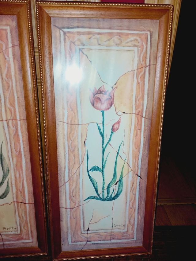 Set 2 Láminas Flores Acuarela Smith