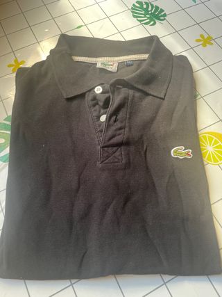 Polo Lacoste Negro Talla XL