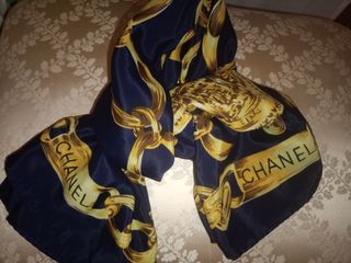 Foulard Chanel donna blu e oro