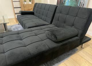 Sofá Cama Negro Terciopelo Nuevo