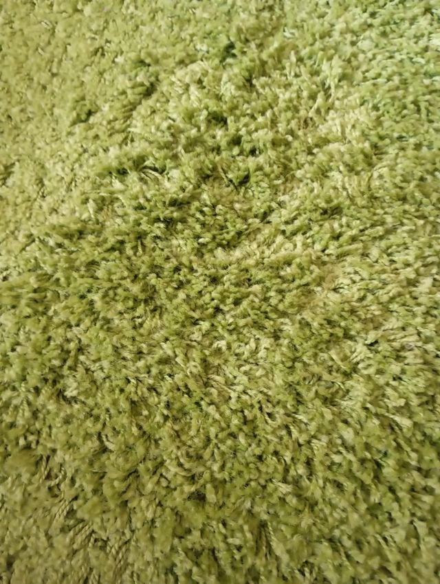 Alfombra verde pelo largo 195x133