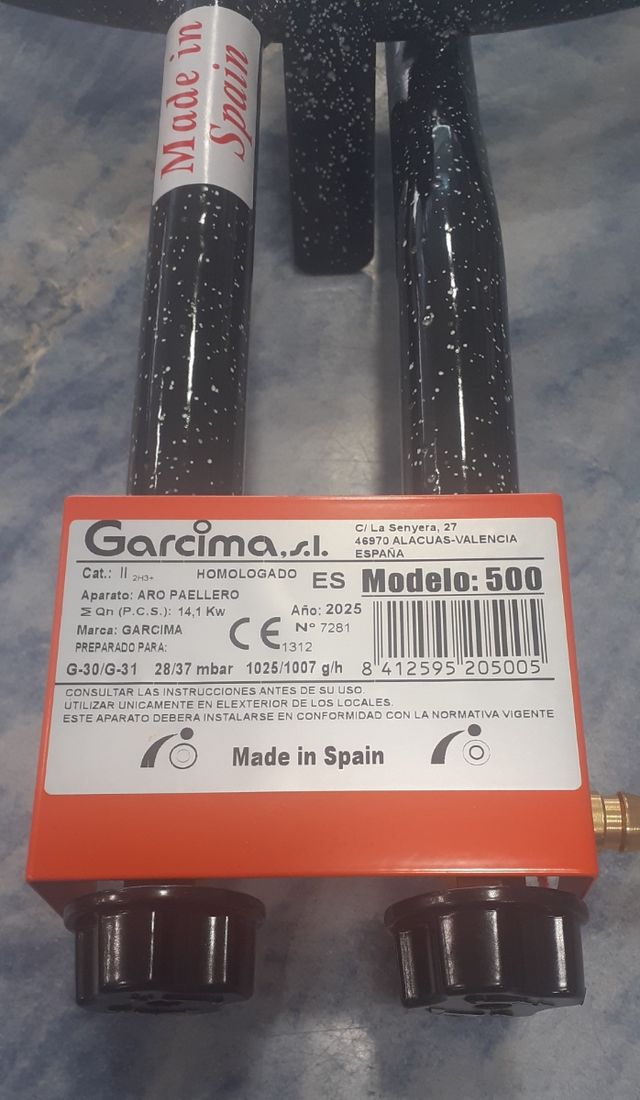 Paellero 50cm 2 aros