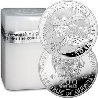 Tubo 20 Monedas 1 Onza Arca de Armenia 2025