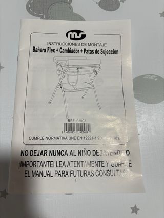 Cambiador bañera bebé