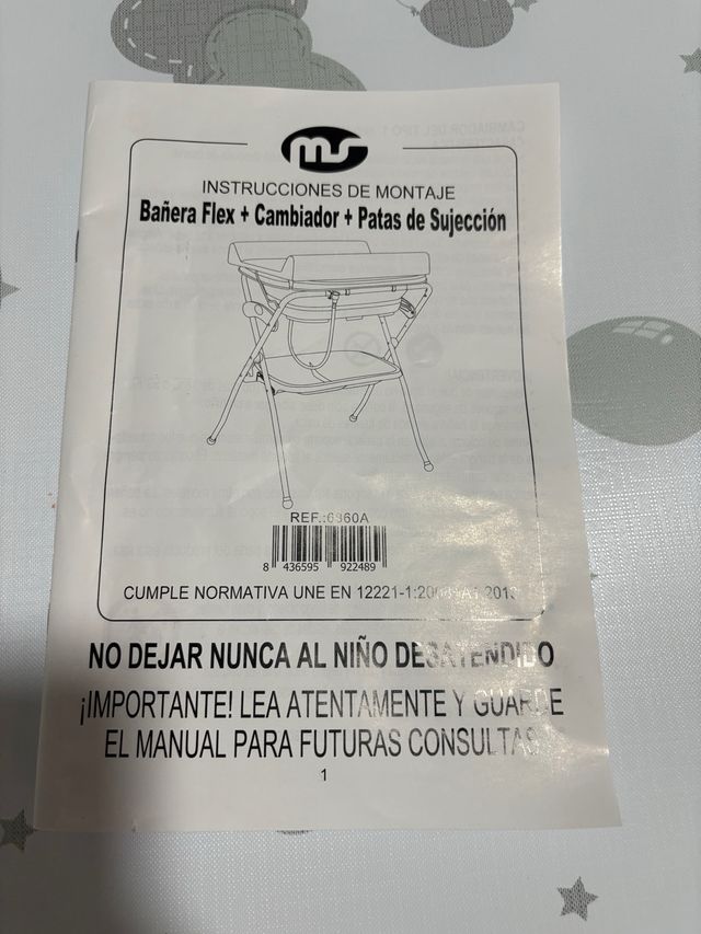 Cambiador bañera bebé