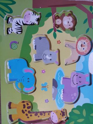 Puzzle Madera Animales para Niños