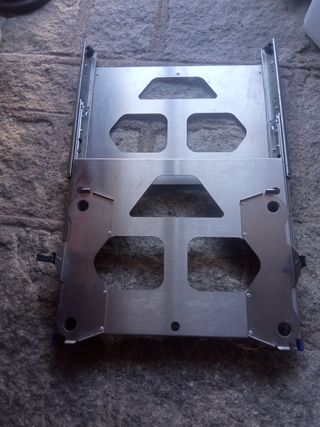 Cocina portátil con fregadero y bandeja