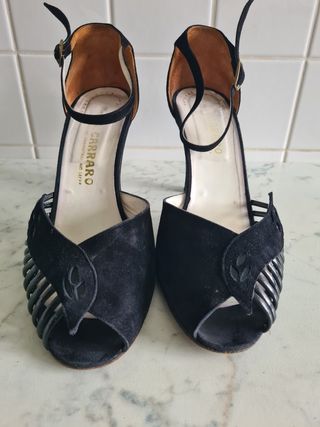 Scarpe eleganti A. Carraro nere tacco 9 cm