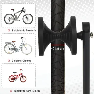 Soporte Suelo para Bicicletas 39x35x45,5 cm