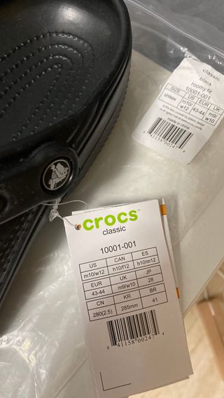 Crocs Classic Negros Talla 43-44 (US10)