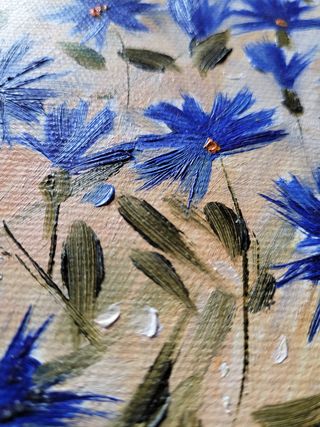 Paesaggio Piccolo Quadro Olio su Tela 20x30cm