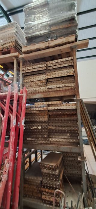 Chapas de pilar de 0,50x0,50 m. para encofrado