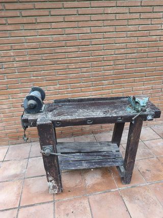 Mesa de carpintero antigua