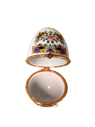 Huevo Porcelana Francés Decorado