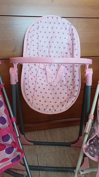 Conjunto carrito y hamaca para muñecas