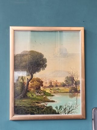 Quadro firmato, titolo
"Paesaggio Fiammingo"