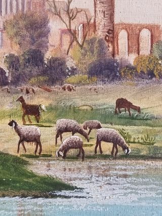 Quadro firmato, titolo
"Paesaggio Fiammingo"