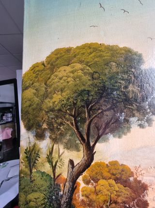 Quadro firmato, titolo
"Paesaggio Fiammingo"