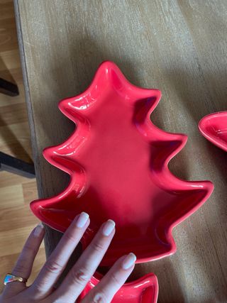 Set 4 Platos Navideños (Árbol y Estrella)