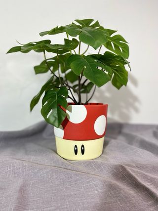 Macetas decoradas a mano Mario Bros