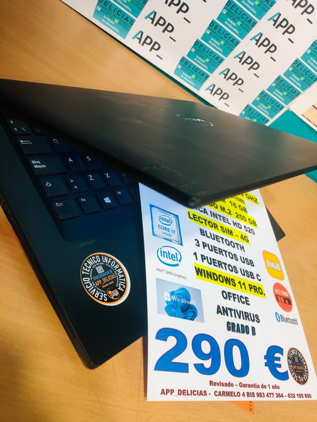 Portátil Dell Latitude 7480 i7 16GB RAM 250GB SSD
