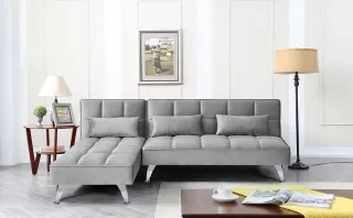 Sofá Cama Chaise Longue Negro