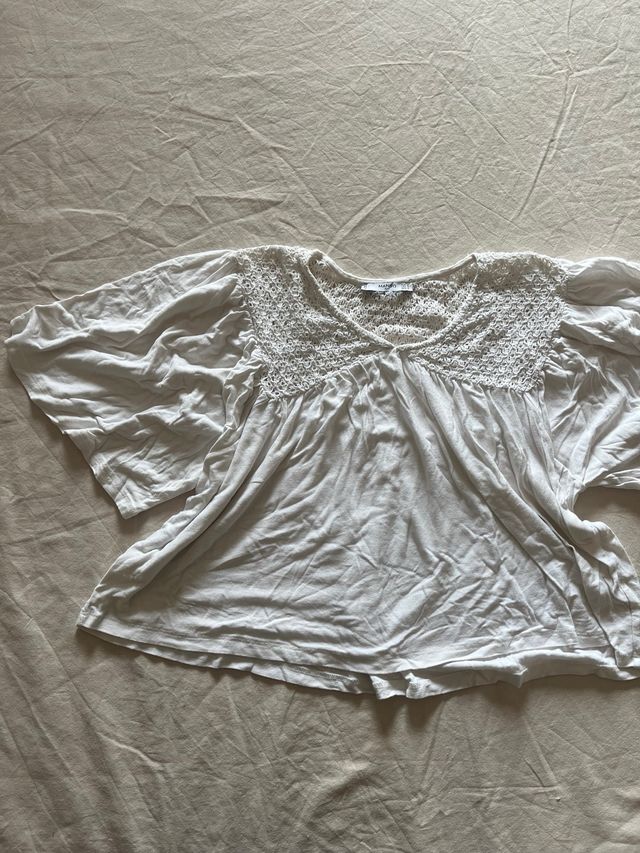 Camiseta Mango Blanca Talla M