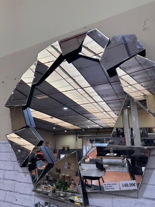 Espejo Vanguardia Negro y Plateado