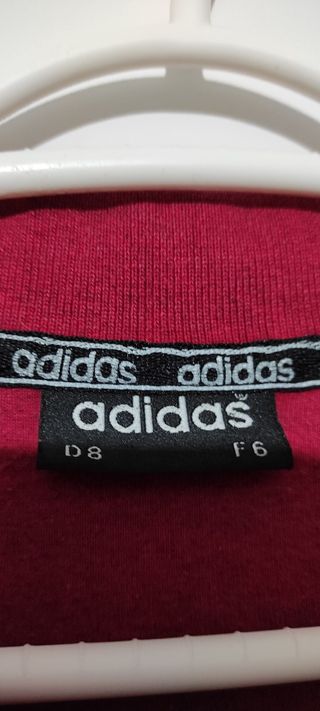 Polo Adidas Rojo vintage años 2000 etiqueta retro