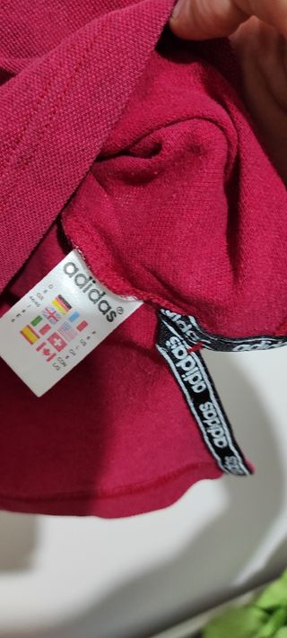 Polo Adidas Rojo vintage años 2000 etiqueta retro